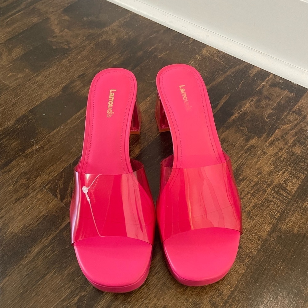 Larroude block heel sandals women’s size 7.5 - Picture 2 of 5